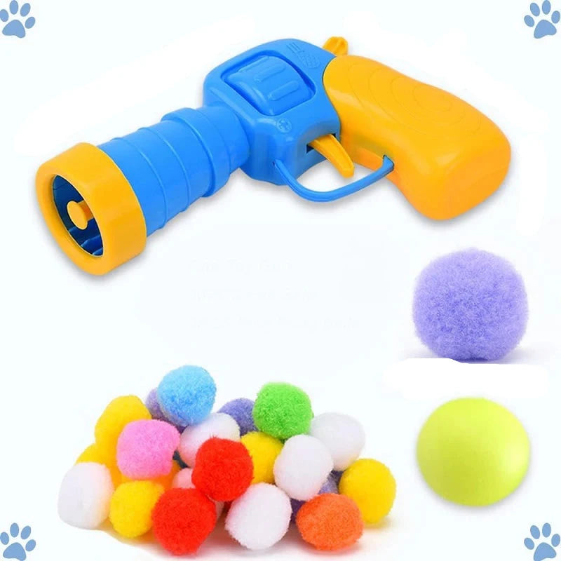 Katten Pluche Ballen met Launcher - Set van 30, 50 of 100 Ballen