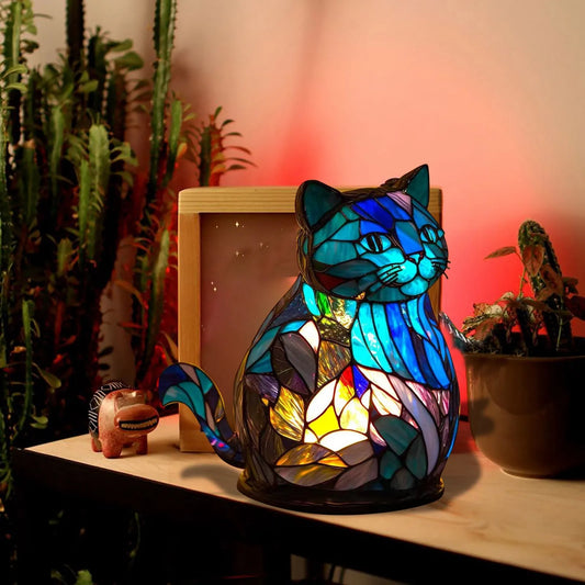 Katten Sculptuur Tafellamp -Elegante Verlichting met Vintage Touch