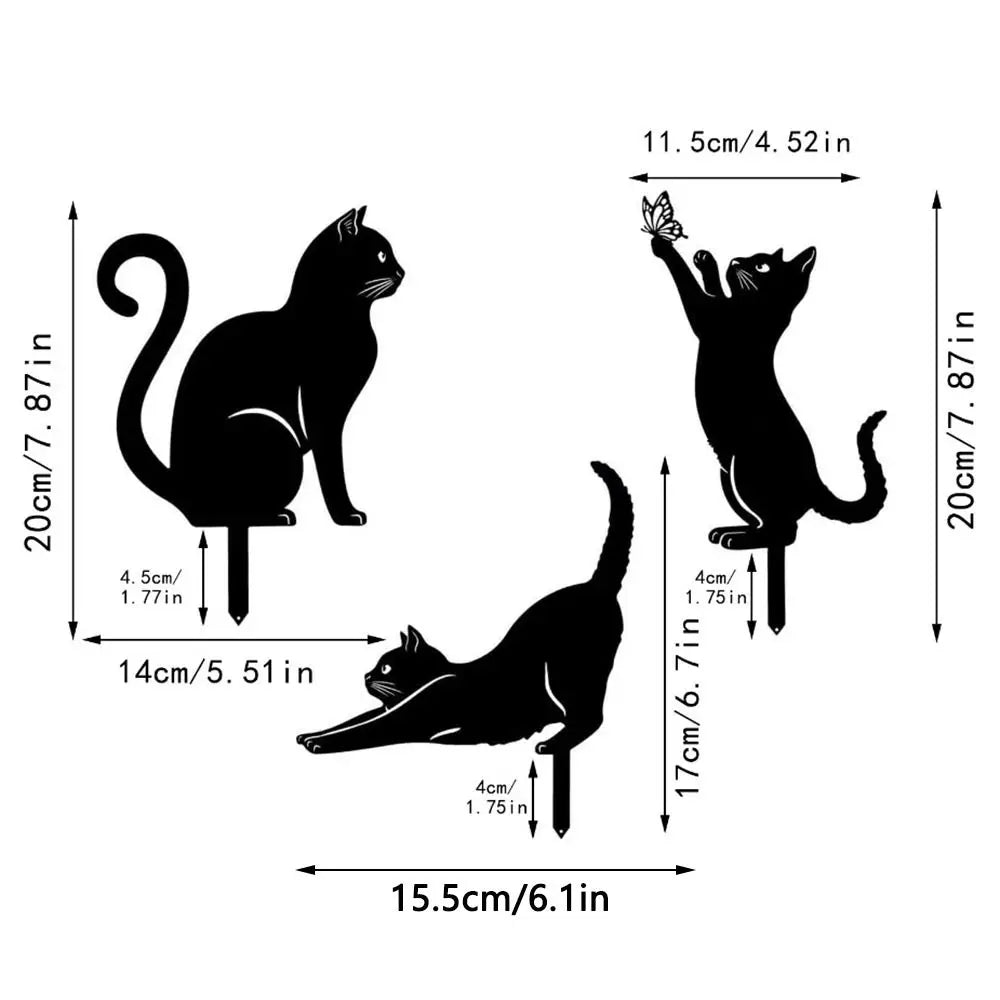 Metalen Kat Beelden voor de Tuin - Stijlvolle Buitendecoratie